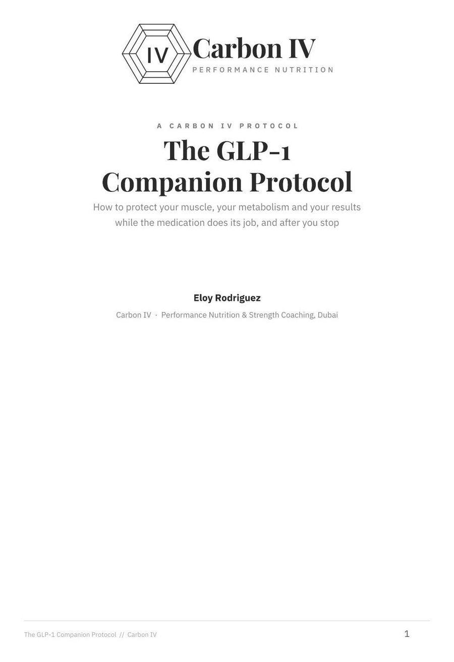 The GLP-1 Companion Protocol, a Carbon IV guide