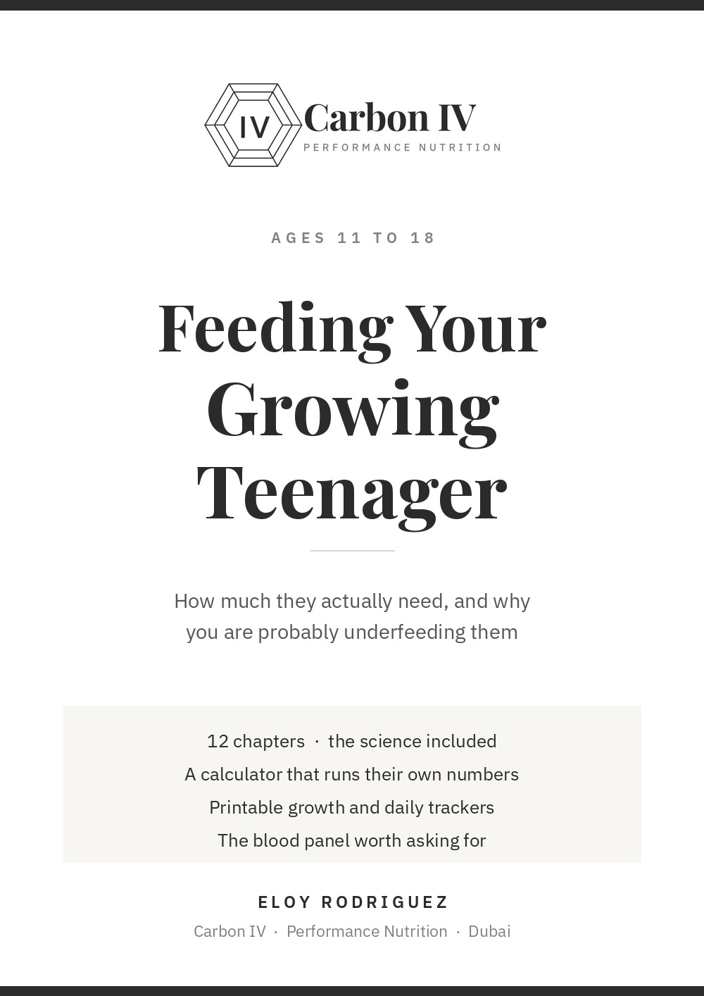 Feeding Your Growing Teenager, a Carbon IV guide